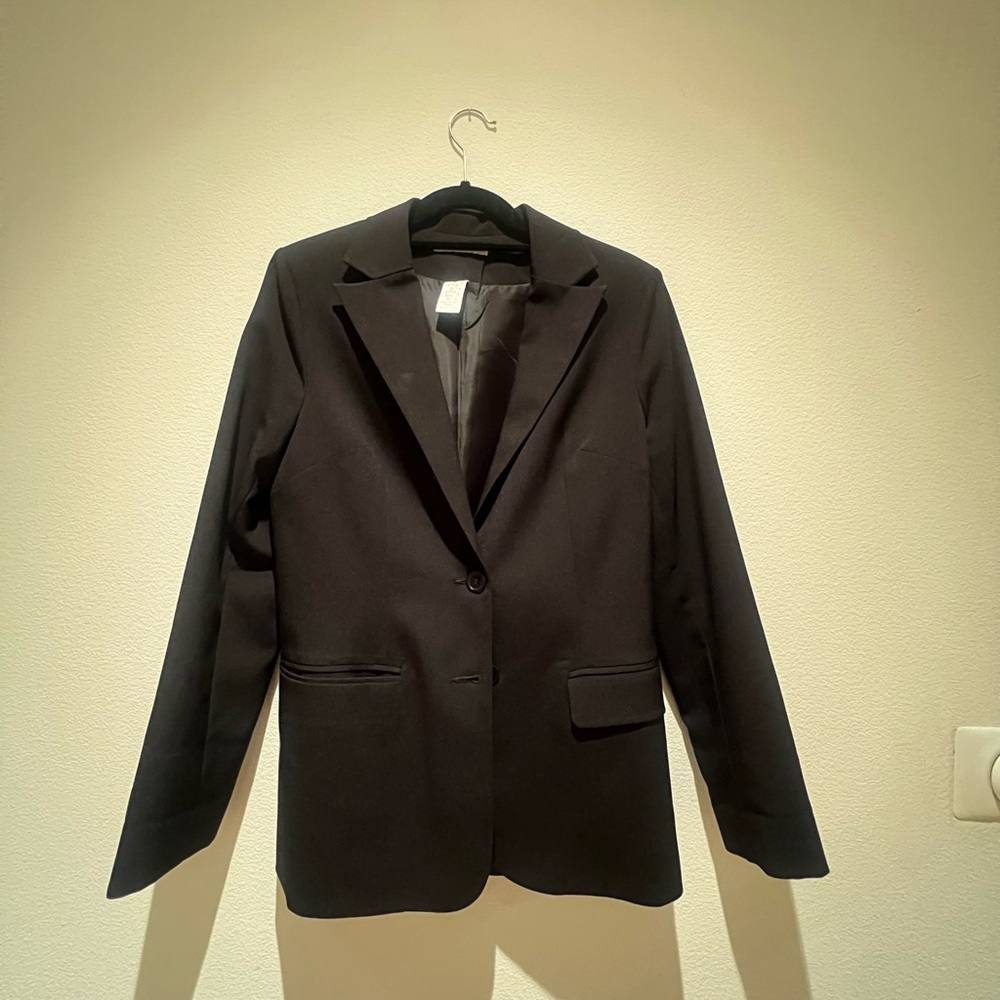 & Other Stories Black Single-Button Tailored Blazer